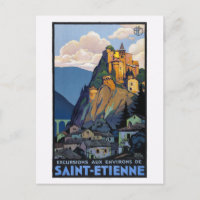 Saint-Etienne France 1930s Vintage Travel Poster
