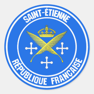 Saint-Étienne-RundEmblem Runder Aufkleber