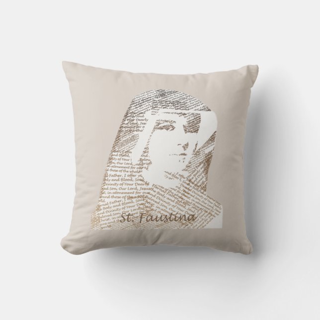 Saint Faustina Kowalska Kissen (Vorderseite)