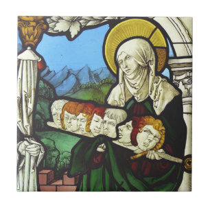 Saint Felicitas und die Köpfe ihrer sieben Söhne Fliese