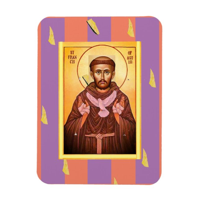 Saint Francis Assisi Flexible Foto Magnet (Vertikal)