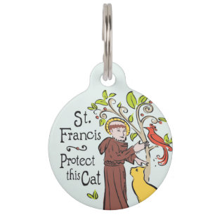 Saint Francis Assissi Schützen diese Katze, Katzen Haustiermarke