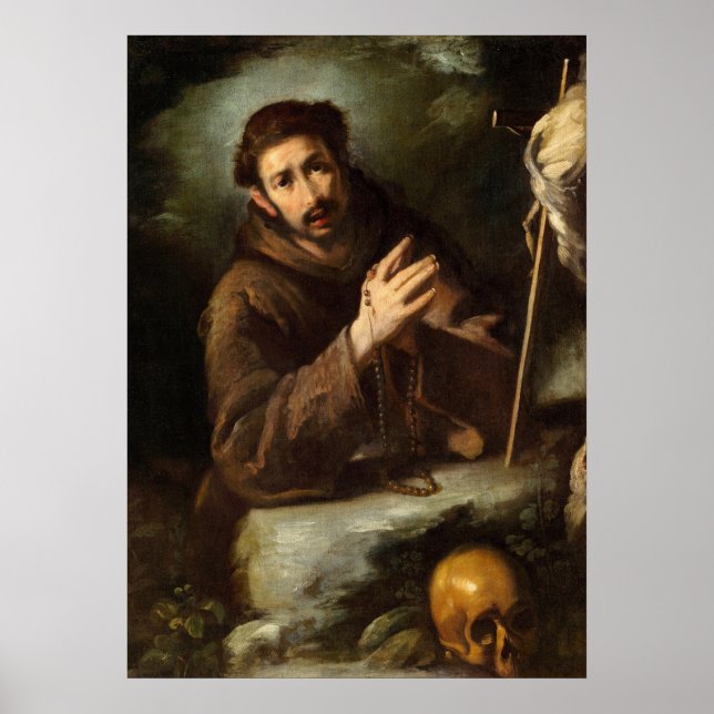 Saint Francis - Bernardo Strozzi Kunstgewerbe Poster (Vorne)