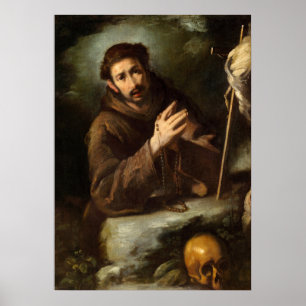 Saint Francis - Bernardo Strozzi Poster des Beaux-