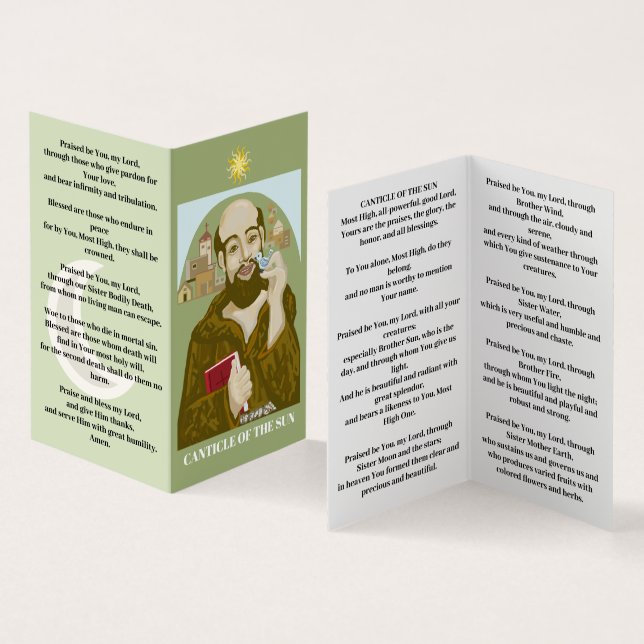 Saint Francis Canticle of the Sun Visitenkarten (Innenseite und Außenseite)