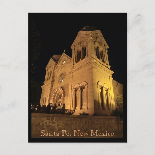 Saint Francis Cathedral Santa Fe New Mexico Postkarte (Vorderseite)