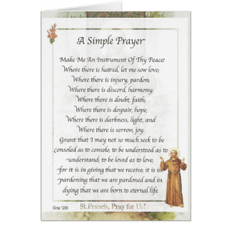 Saint Francis d'Assisi UNE PRIÈRE SIMPLE pour la