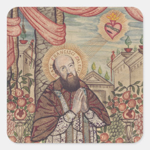 Saint Francis de Sales Bischof von Genf Quadratischer Aufkleber