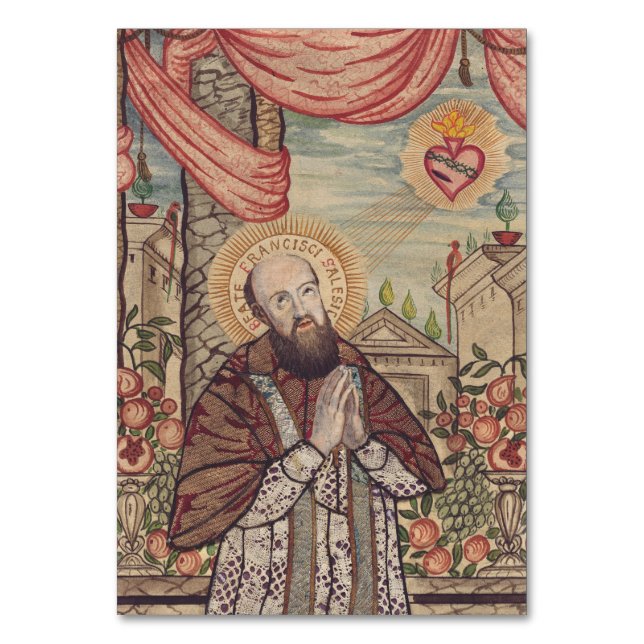 Saint Francis de Sales Bischof von Genf Tischnummer (Vorderseite)