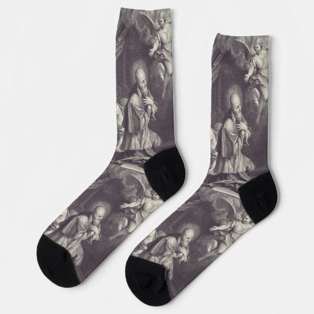 Saint  Francis de Sales Doctor of the Church Socken (Linkes Detail)