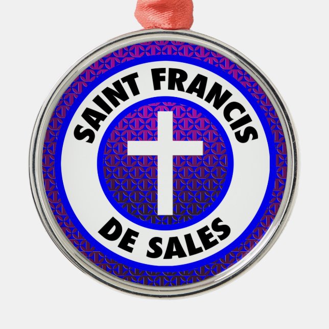 Saint Francis de Sales Silbernes Ornament (Vorne)