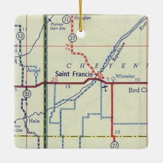 Saint Francis Kansas Keramikornament (Rückseite)