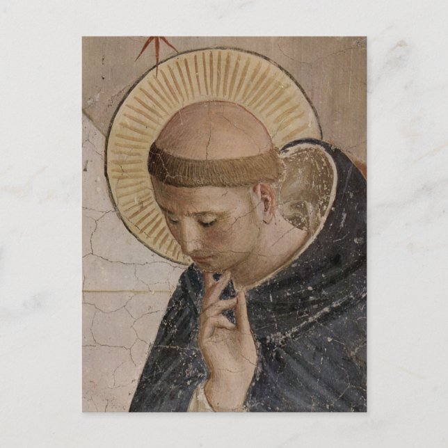 Saint Francis mit Kopf Bowed Postkarte (Vorderseite)