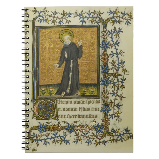 Saint Francis Mittelalterliches Manuskript von Ass Notizblock (Vorderseite)