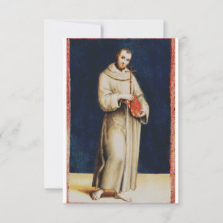 Saint Francis of Assisi by Raphael Holy Card Dankeskarte