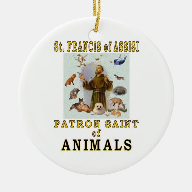 SAINT FRANCIS OF ASSISI KERAMIK ORNAMENT (Vorne)