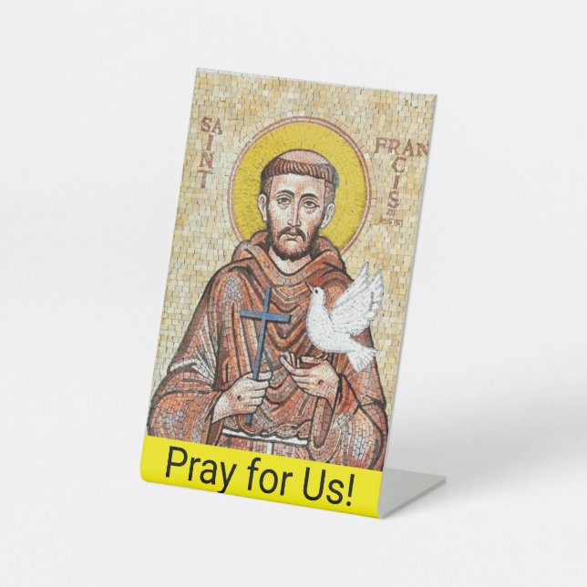 Saint Francis of Assisi Sign Sockelschild (Vorderseite)
