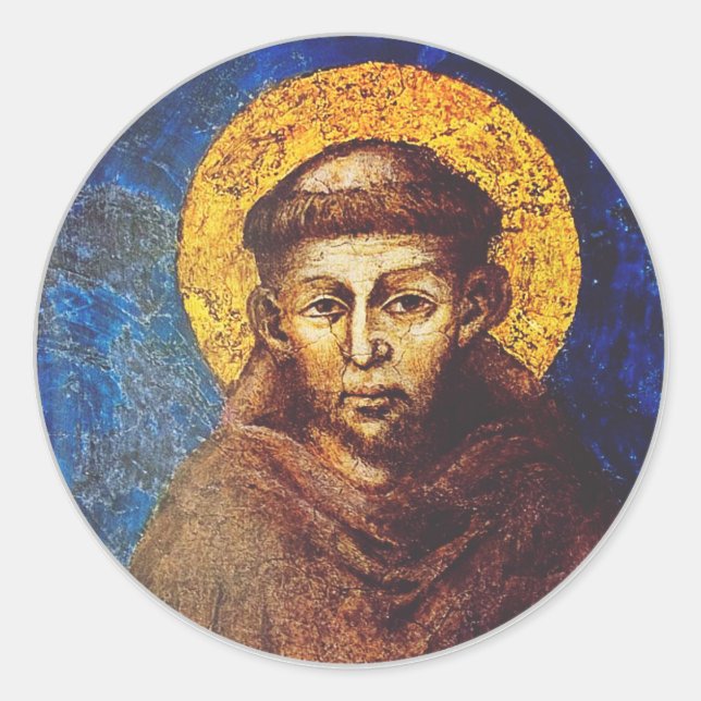 Saint Francis of Assisi The Canticle of Creation Runder Aufkleber (Vorderseite)