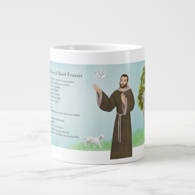 Saint Francis Peace Prayer Jumbo-Tasse (Vorderseite)