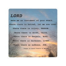 SAINT FRANCIS PRAYER METAL WALL ART PANEL