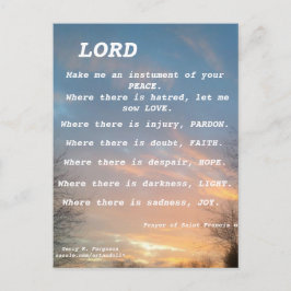 SAINT FRANCIS PRAYER POSTCARD POSTKARTE