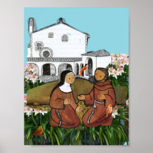 Saint Francis und Saint Clare Assisi Card Poster