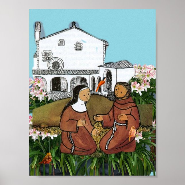 Saint Francis und Saint Clare Assisi Card Poster (Vorne)