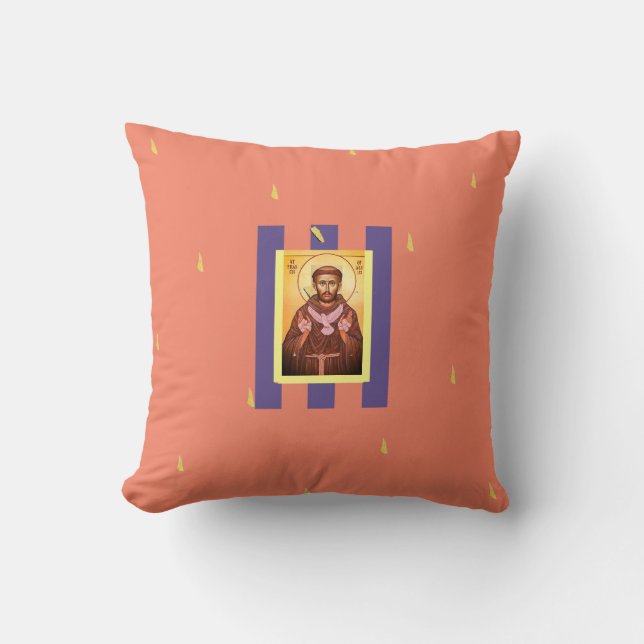 Saint Francis von Assisi Kissen (Vorderseite)