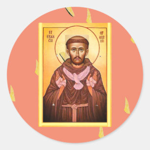 Saint Francis von Assisi Runder Aufkleber