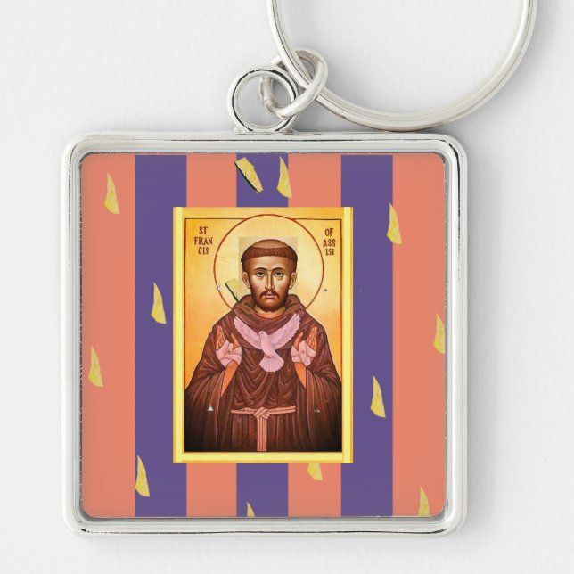 Saint Francis von Assisi Schlüsselanhänger (Vorne)