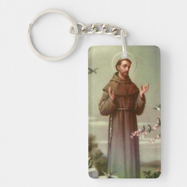 Saint Francis von Assisi Schlüsselanhänger (Vorderseite)