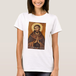 Saint François d'Assise T-shirt catholique pour fe