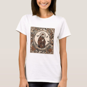 Saint François d'Assise T-shirt pour femmes chréti