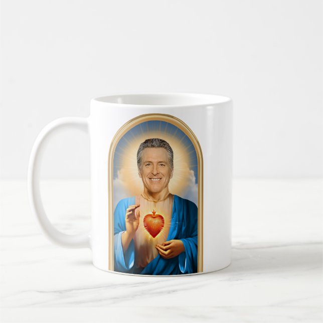 Saint Gavin Newsom Gebet Kaffeetasse (Links)