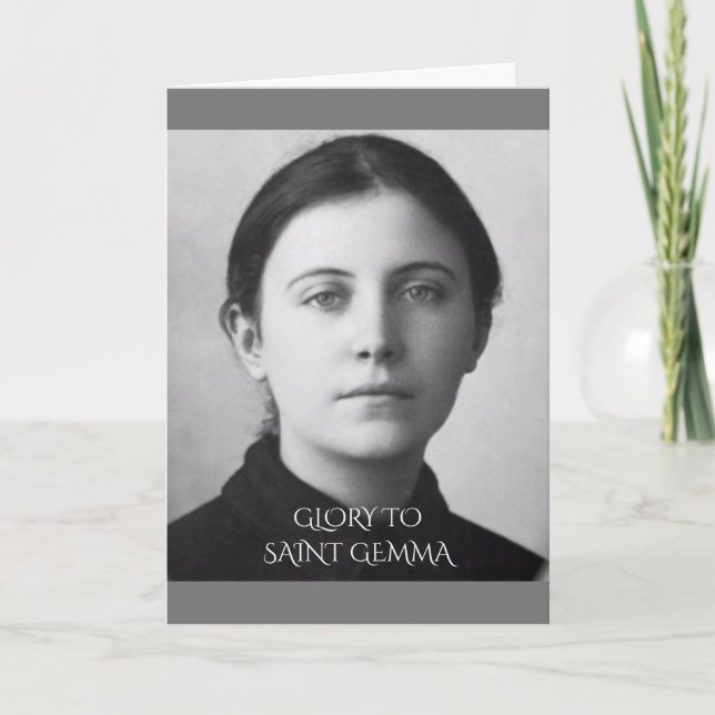 Saint Gemma Galgani Feiertagskarte (Vorderseite)