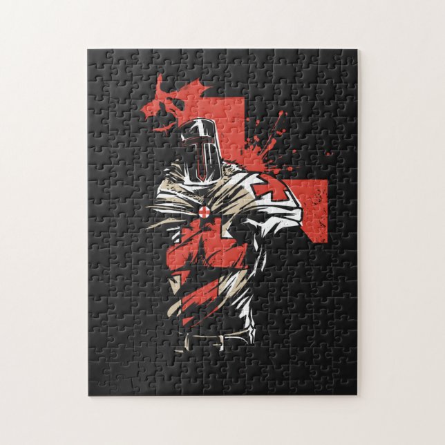 Saint George Christlich Crusader Rotes Kreuz (Vertikal)