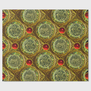 SAINT GEORGE, DRAGON /MADONNA UND KINDERRed Ruby Geschenkpapier