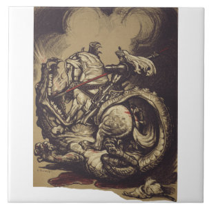 Saint George Killing der Drache Fliese