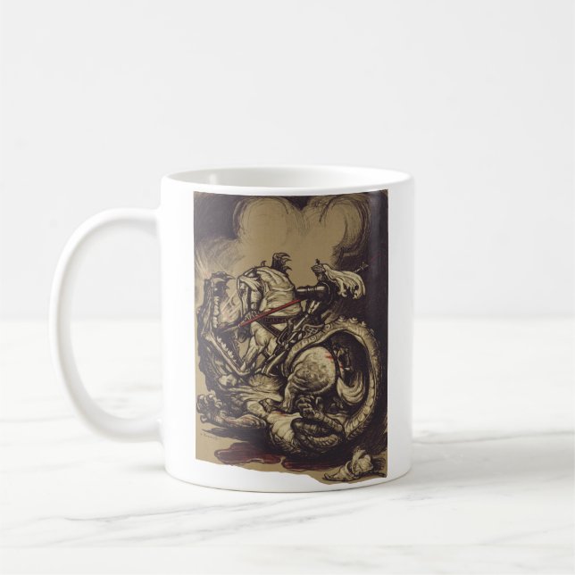 Saint George Killing der Drache Kaffeetasse (Links)