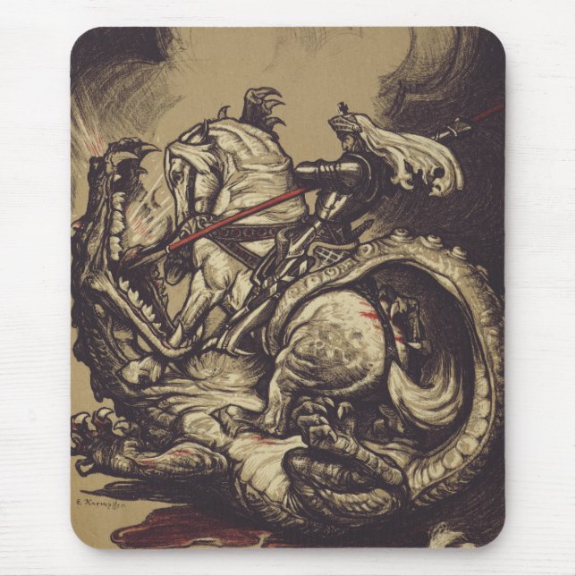 Saint George Killing der Drache Mousepad (Vorne)