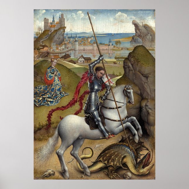 Saint George Rogier van der Weyden Fine Art Poster (Vorne)
