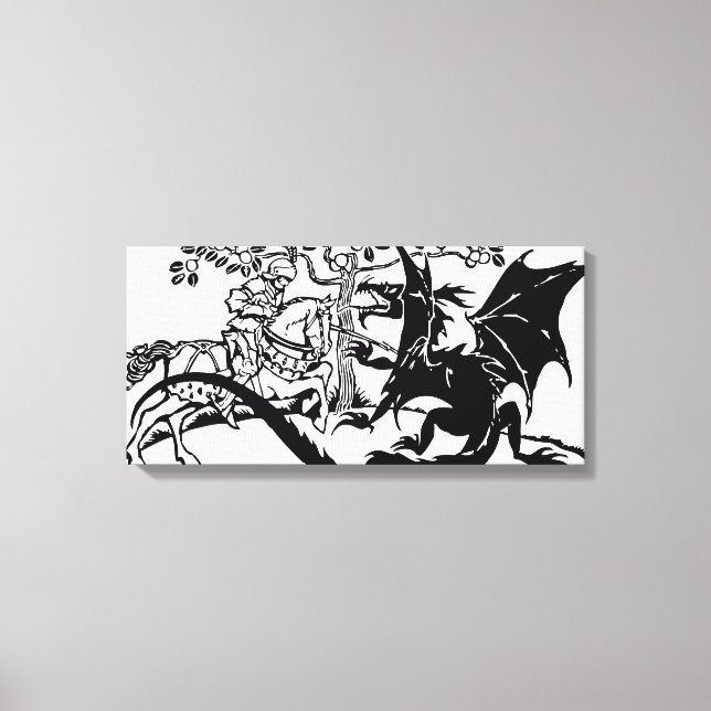 Saint George & The Dragon Leinwanddruck (Vorderseite)