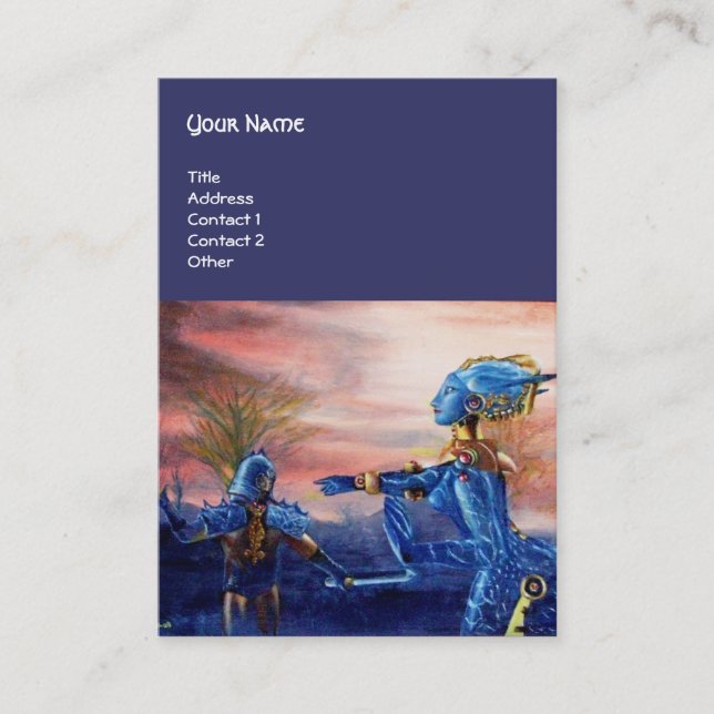 SAINT GEORGE UND ALIEN DRAGON VISITENKARTE (Vorderseite)