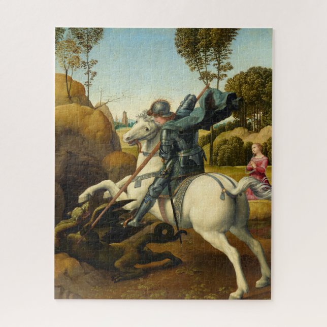 Saint George und der Drache, 1506 von Raphael (Vertikal)