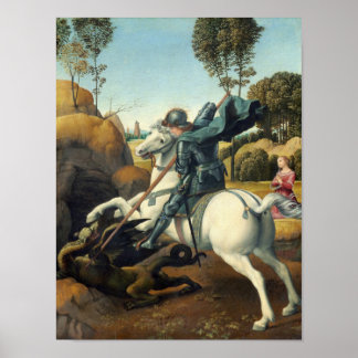 Saint George und der Drache (Raphael) Poster
