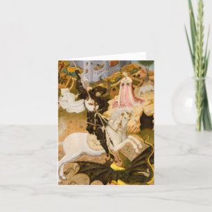 Saint George und der Drache von Bernat Martorell Dankeskarte