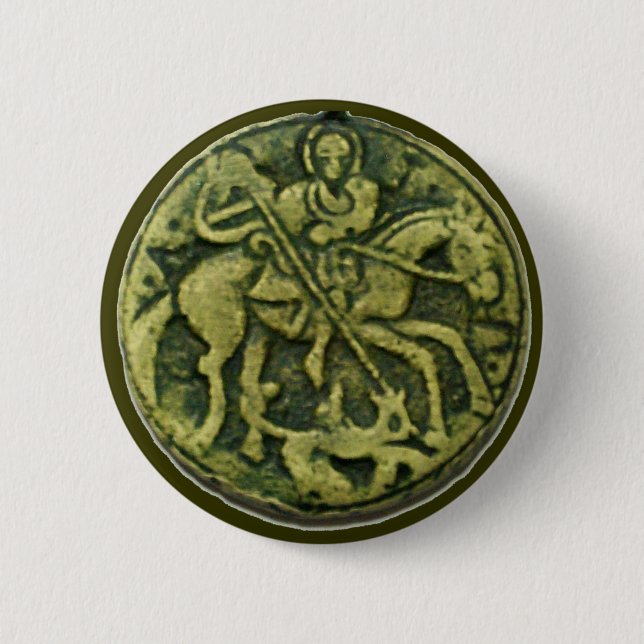SAINT GEORGE UND DRAGON MEDALLION BUTTON (Vorderseite)