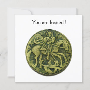 SAINT GEORGE UND DRAGON MEDALLION EINLADUNG