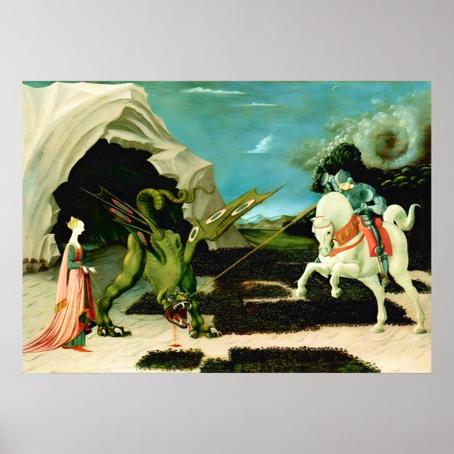 Saint George und Dragon von Paolo Uccello Poster (Vorne)