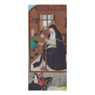 Saint Gertrude Helfta von Simon Bening Werbekarte